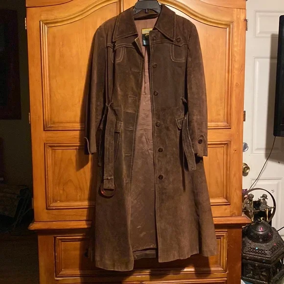 Jackets & Coats | Suburban International Suede Brown Long